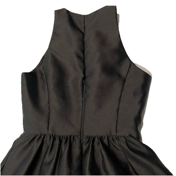 Alfred Sung Style: D7077 Bridesmaid Formal Prom Dance Taffeta Black Dress-2 - Picture 13 of 16